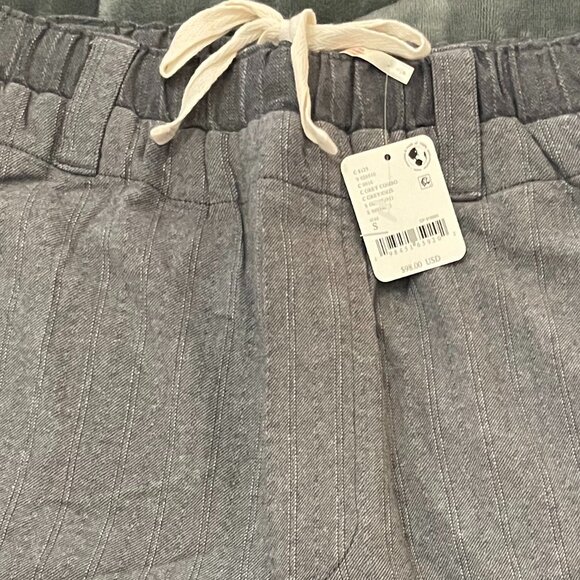 NWT Free People Blakely Trouser Shorts Grey Stripe Size Small $98 - Picture 9 of 10